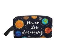 GaxfjRu Cute Planet impresión Viaje Cosméticos Bag Organizador Grande Bolsa de Maquillaje Mujeres para Cosméticos Artículos de tocador Accesorios, Blanco, Talla Única, Color blanco., Talla única