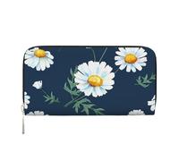 GaxfjRu Daisy' Print - Cartera larga de piel con aspecto vintage para hombre