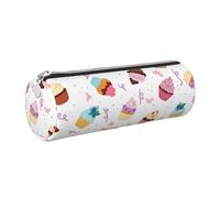GaxfjRu Delicious Cupcakes - Estuche de piel con cremallera para bolígrafos y lápices, bolsa suave de grano