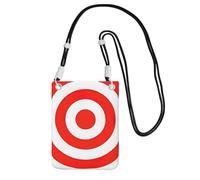 GaxfjRu Design Target - Bolsa cruzada para teléfono celular, para correr, caminar, senderismo y ciclismo, mini bolsa cruzada con correa de muñeca, Negro, Talla única