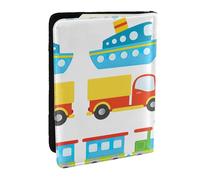 GaxfjRu Diversified Transportation - Funda para pasaporte, organizador de viaje, funda para tarjetas de crédito, funda para pasaporte, Black, Talla única