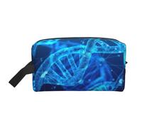 GaxfjRu DNA Cadena Impresión Fotográfica Bolsa Cosmética de Viaje Organizador Grande Bolsa de Maquillaje Mujeres para Cosméticos Accesorios de Tocador, Blanco, Talla Única, Color blanco., Talla única