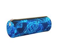 GaxfjRu DNA Chain - Estuche de piel con cremallera para bolígrafos y lápices, diseño de cadena