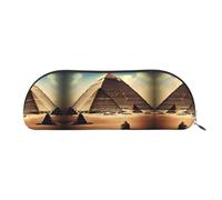 GaxfjRu Dreaming of the Pyramids of Khufu - Estuche compacto y portátil para bolígrafos, organizador de piel con cremallera galvanizada, estuche para lápices