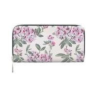 GaxfjRu Dusky Rose Print - Cartera larga de piel para hombre, diseño vintage, tarjetero para tarjetas de crédito