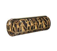 GaxfjRu Egypts Jeroglyphics - Estuche de piel con cremallera para bolígrafos y lápices, bolsa suave