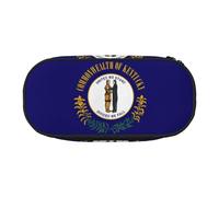 GaxfjRu Estuche de lápices con diseño de bandera de Kentucky de gran capacidad para el hogar, universidad, oficina, organizador para adultos, estudiantes, Negro , talla única, Lindo