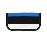 GaxfjRu Estuche de lona con diseño de bandera de Estonia para lápices, almacenamiento organizado para picnics y uso diario, bolsa de maquillaje, soporte para lápices