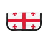 GaxfjRu Estuche de lona con diseño de bandera de Georgia para lápices, almacenamiento organizado para picnics y uso diario, bolsa de maquillaje, soporte para lápices