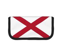 GaxfjRu Estuche de lona con diseño de bandera del estado de Alabama, almacenamiento organizado para picnics y uso diario, bolsa de maquillaje, soporte para lápices