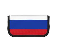 GaxfjRu Estuche de lona con diseño de bandera rusa para lápices, almacenamiento organizado para picnics y uso diario, bolsa de maquillaje, soporte para lápices