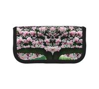 GaxfjRu Estuche de lona con diseño de flores de hiedra floral, bonito diseño de lunares, almacenamiento organizado para picnics y uso diario, bolsa de maquillaje, soporte para lápices