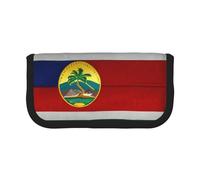 GaxfjRu Estuche de lona con diseño de la bandera de Hawái, diseño de lunares de Estados Unidos, almacenamiento organizado para picnics y uso diario, bolsa de maquillaje, soporte para lápices