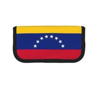 GaxfjRu Estuche de lona con diseño de la bandera de Venezuela para lápices, almacenamiento organizado para picnics y uso diario, bolsa de maquillaje, soporte para lápices