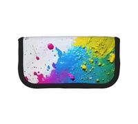 GaxfjRu Estuche de lona con diseño de salpicaduras de pintura para lápices, almacenamiento organizado para picnics y uso diario, bolsa de maquillaje, soporte para lápices