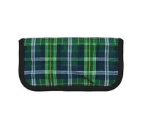 GaxfjRu Estuche de lona con diseño de tartán escocés azul para lápices, almacenamiento organizado para picnics y uso diario, bolsa de maquillaje, soporte para lápices