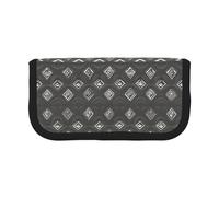 GaxfjRu Estuche de lona gris tribal para lápices, almacenamiento organizado para picnics y uso diario, bolsa de maquillaje, soporte para lápices