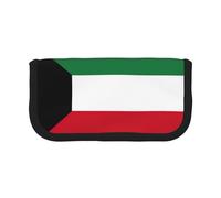 GaxfjRu Estuche de lona para lápices con diseño de bandera de Kuwait, almacenamiento organizado para picnics y uso diario, bolsa de maquillaje, soporte para lápices