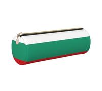 GaxfjRu Estuche de piel con cremallera para bolígrafos y lápices, diseño de bandera búlgara