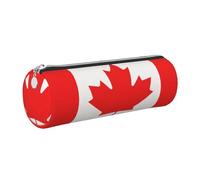 GaxfjRu Estuche de piel con cremallera para bolígrafos y lápices, diseño de bandera canadiense