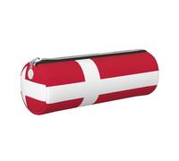 GaxfjRu Estuche de piel con cremallera para bolígrafos y lápices, diseño de bandera danesa