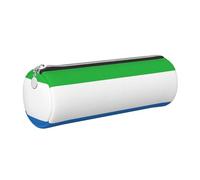 GaxfjRu Estuche de piel con cremallera para bolígrafos y lápices, diseño de bandera de Sierra Leona