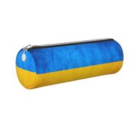 GaxfjRu Estuche de piel con cremallera para bolígrafos y lápices, diseño de bandera de Ucrania, suave