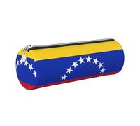 GaxfjRu Estuche de piel con cremallera para bolígrafos y lápices, diseño de bandera de Venezuela, suave