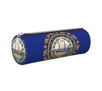 GaxfjRu Estuche de piel con cremallera para bolígrafos y lápices, diseño de bandera del estado de New Hampshire, bolsa suave
