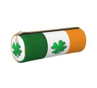 GaxfjRu Estuche de piel con cremallera para bolígrafos y lápices, diseño de bandera irlandesa