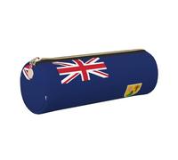 GaxfjRu Estuche de piel con cremallera para bolígrafos y lápices, diseño de la bandera de las Islas Turcas y Caicos