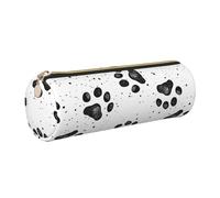 GaxfjRu Estuche de piel con cremallera para bolígrafos y lápices, diseño de pata de perro, suave