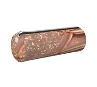 GaxfjRu Estuche para bolígrafos y lápices de piel con cremallera, color oro rosa