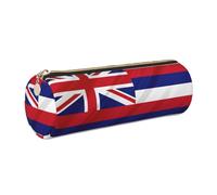 GaxfjRu Estuche para bolígrafos y lápices de piel con cremallera, diseño de la bandera de Hawái, suave
