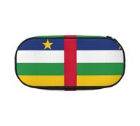 GaxfjRu Estuche para lápices con bandera de África Central de Gran Capacidad para el hogar, Universidad, Oficina, Organizador para Adultos, Estudiantes, Negro , talla única, Lindo