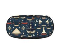 GaxfjRu Estuche para lápices con diseño de piratas náuticos, gran capacidad, organizador para el hogar, la universidad, la oficina, para adultos