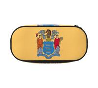 GaxfjRu Estuche para lápices con estampado de bandera de Nueva Jersey de gran capacidad, organizador para el hogar, la universidad, la oficina, para adultos