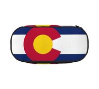 GaxfjRu Estuche para lápices con estampado de bandera del estado de Colorado de gran capacidad, organizador para el hogar, la universidad, la oficina, para adultos