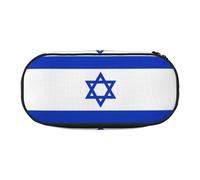 GaxfjRu Estuche para lápices con estampado de bandera israelí de gran capacidad, organizador para el hogar, la universidad, la oficina, para adultos