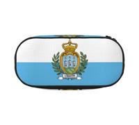 GaxfjRu Estuche para lápices con estampado de la bandera de San Marino de gran capacidad, organizador para el hogar, la universidad, la oficina, para adultos