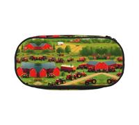 GaxfjRu Estuche para lápices de gran capacidad con estampado de granja de tractores, organizador para el hogar, la universidad, la oficina, para adultos