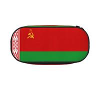 GaxfjRu Estuche para lápices de gran capacidad con estampado de la bandera de Bielorrusia, organizador para el hogar, la universidad, la oficina, para adultos