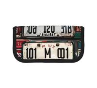 GaxfjRu Estuche para lápices de lona con diseño de lunares antiguos, almacenamiento organizado para picnics y uso diario, bolsa de maquillaje, soporte para lápices