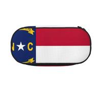 GaxfjRu Estuche para lápices, diseño de bandera de Carolina del Norte, gran capacidad, para el hogar, universidad, oficina, organizador para adultos, estudiantes, Negro , talla única, Lindo