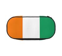 GaxfjRu Estuche para lápices, diseño de bandera de Costa de Marfil, gran capacidad, para el hogar, universidad, oficina, organizador para adultos, estudiantes, Negro , talla única, Lindo