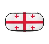 GaxfjRu Estuche para lápices, diseño de bandera de Georgia, gran capacidad, para el hogar, universidad, oficina, organizador para adultos, estudiantes, Negro , talla única, Lindo