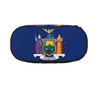 GaxfjRu Estuche para lápices, diseño de bandera de Nueva York, gran capacidad, para el hogar, la universidad, la oficina, organizador para adultos, estudiantes, Negro , talla única, Lindo