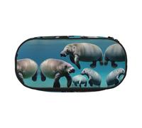 GaxfjRu Estuche para lápices grande con estampado de animales de morsa para el hogar, universidad, oficina, organizador para adultos, Negro , Talla única, Lindo