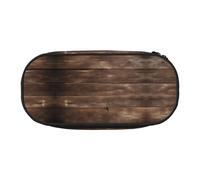 GaxfjRu Estuche rústico con estampado de madera de granero antiguo de gran capacidad, bolsa para lápices, organizador de oficina para adultos