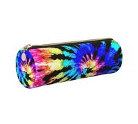 GaxfjRu Exotic Tribe - Estuche de piel con cremallera para bolígrafos y lápices, diseño de teñido anudado